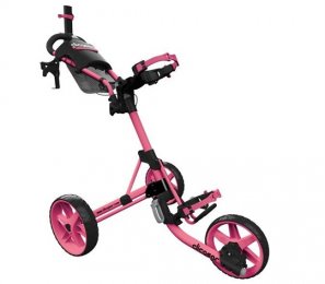 Clicgear M4 golfový vozík, růžový + růžová kola
