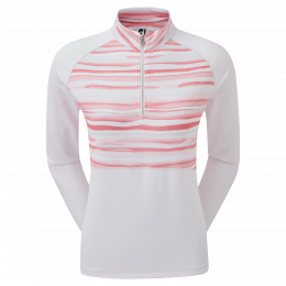 FootJoy Half-Zip Jersey Watercolour dámská mikina, bílá/korálová, vel. S DOPRODEJ