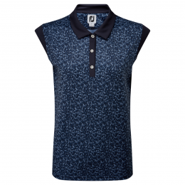 FootJoy Print Interlock dámské golfové triko, tmavě modré