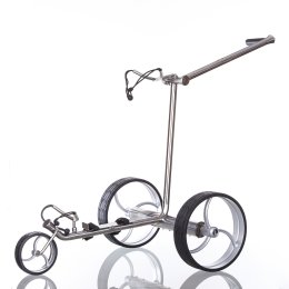 trendGOLF STREAKER S golfový elektrický vozík, leštěná nerez, baterie až 36 jamek