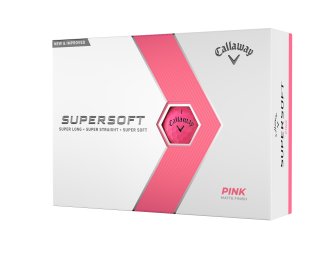 Callaway Supersoft 23 golfové míče - růžové matné 12 ks