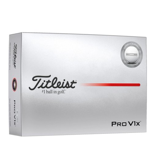 Titleist Pro V1x 2025 Enhanced Alignment golfové míče - bílé 12 ks