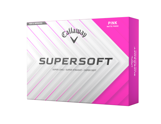 Callaway Supersoft 25 golfové míče - růžové matné 12 ks