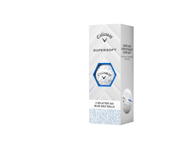 Callaway Supersoft 25 Splatter 360 Blue golfové míče - bílé 3 ks