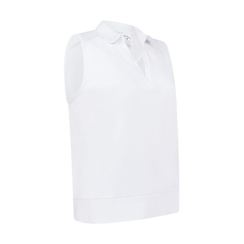 Callaway Waist Lenght Mesh Detail dámské triko bez rukávů, bílé, vel. L DOPRODEJ