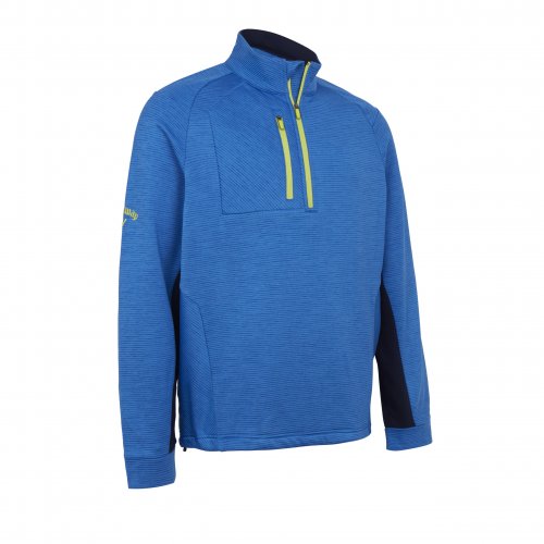 Callaway Heather Stripe Fleece pánská golfová mikina, modrá, vel. S DOPRODEJ