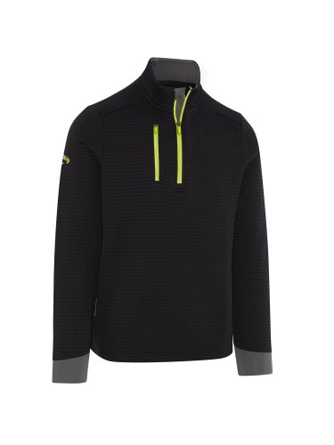 Callaway Midweight Textured 1/4 Zip Fleece pánská golfová mikina, černá, vel. S DOPRODEJ