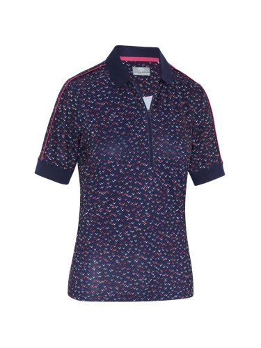 Callaway Chev Printed dámské golfové triko, tmavě modré DOPRODEJ