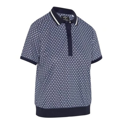 Callaway Scarf Geo Short dámské golfové triko, tmavě modré