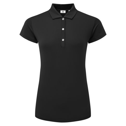 FootJoy Cap Sleeve Lisle dámské golfové triko, černé