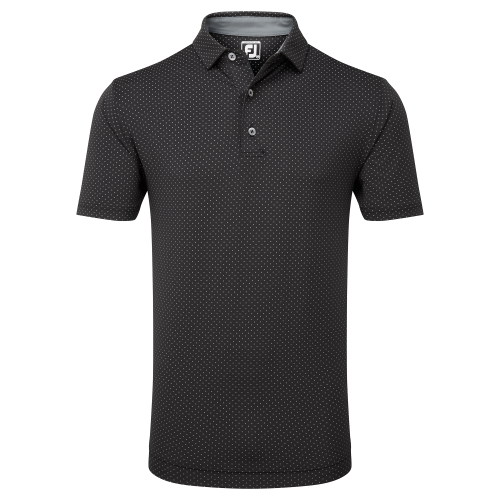 FootJoy Stretch Lisle Dot Print pánské triko, černé