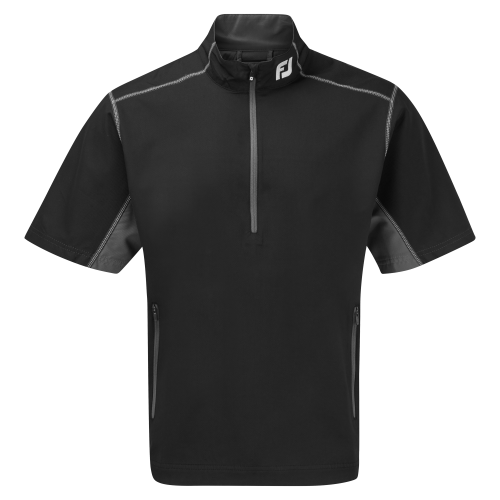FootJoy Half-Zip S/S Windshirt pánská bunda s krátkým rukávem, černá, vel. M DOPRODEJ