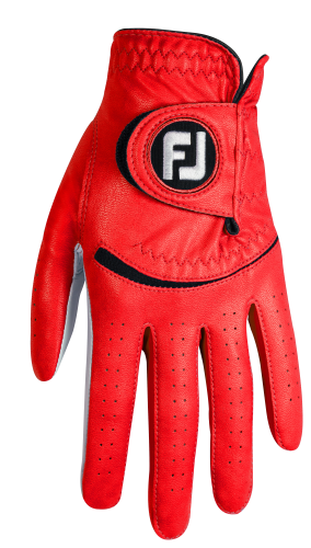 FootJoy Spectrum pánská kožená golfová rukavice, červená, levá