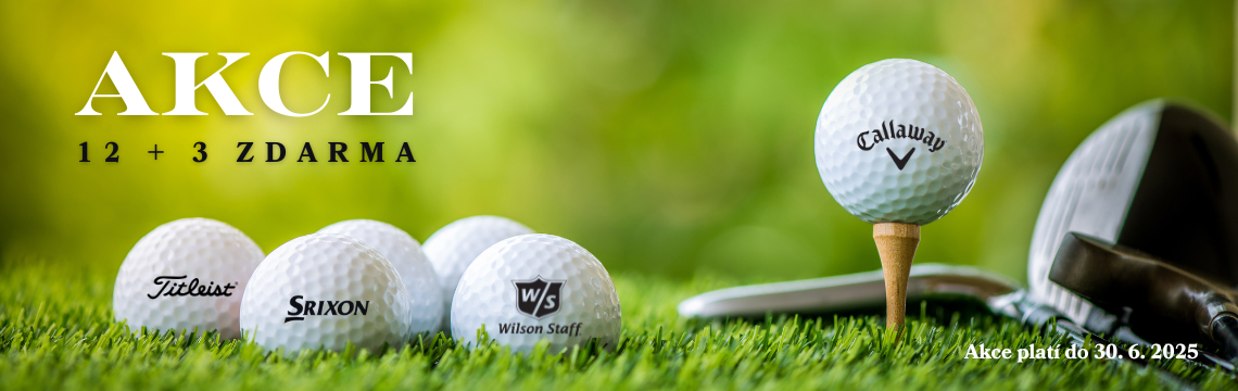 Akce golfové míče 12+3 zdarma